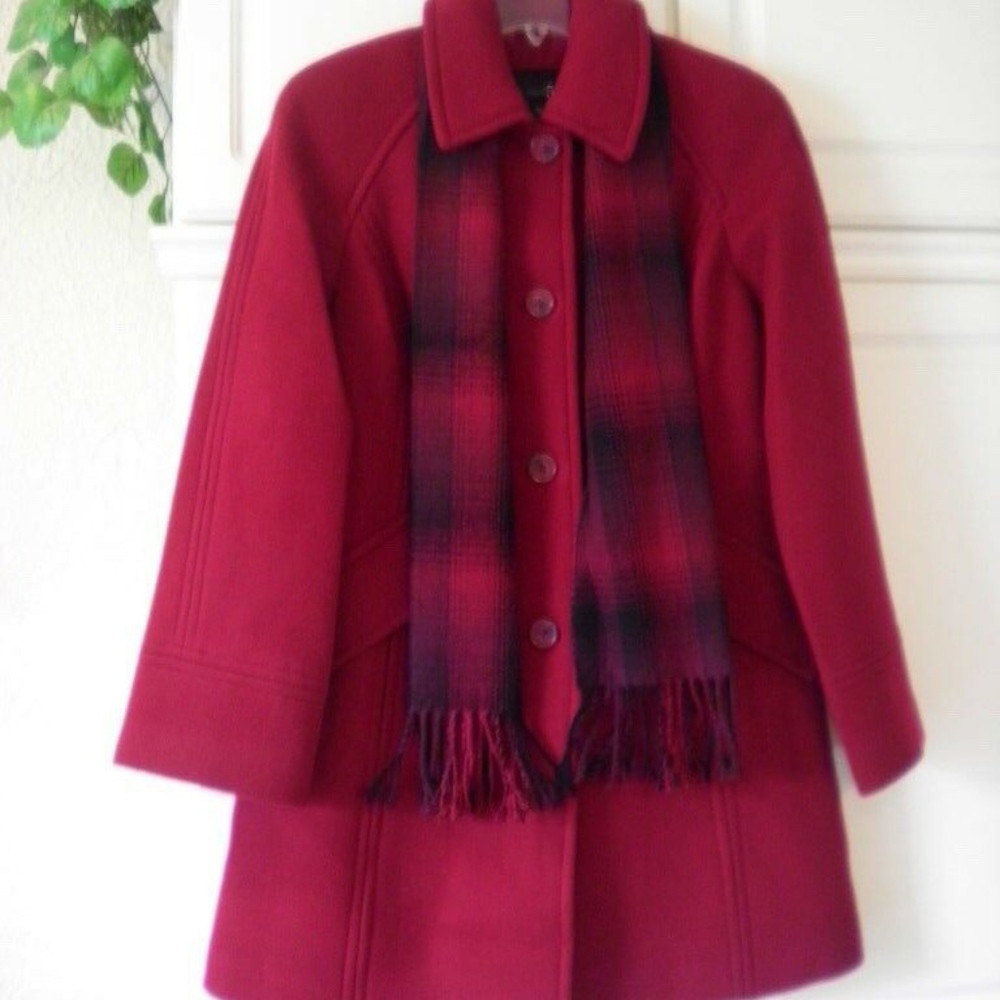New East 5th Womens Sz S British Red Peacoat Coat